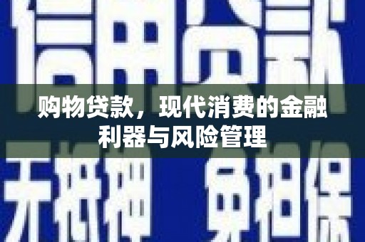 武义购物贷款，现代消费的金融利器与风险管理