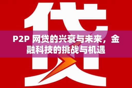 武义P2P 网贷的兴衰与未来，金融科技的挑战与机遇