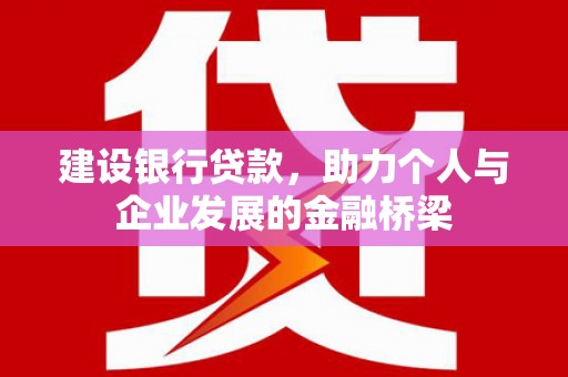 武义建设银行贷款，助力个人与企业发展的金融桥梁