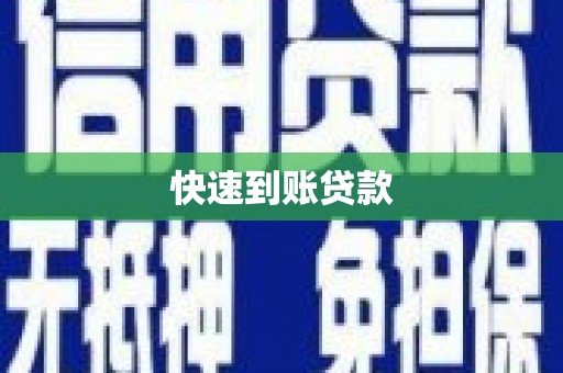 武义快速到账贷款