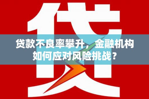 武义贷款不良率攀升，金融机构如何应对风险挑战？