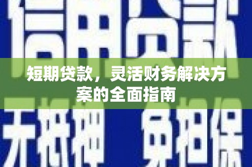 武义短期贷款，灵活财务解决方案的全面指南