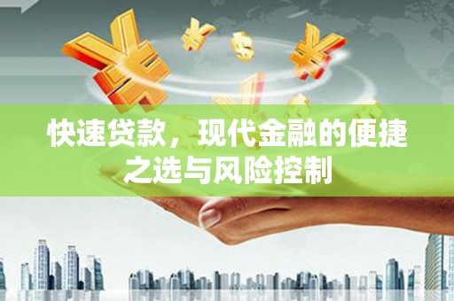 武义快速贷款，现代金融的便捷之选与风险控制