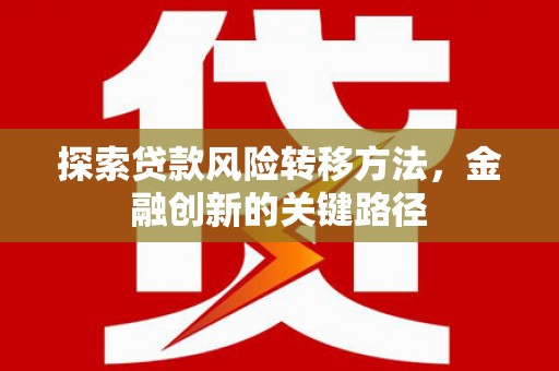 武义探索贷款风险转移方法，金融创新的关键路径
