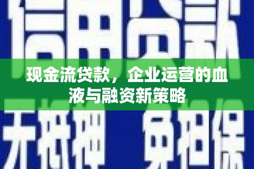 武义现金流贷款，企业运营的血液与融资新策略