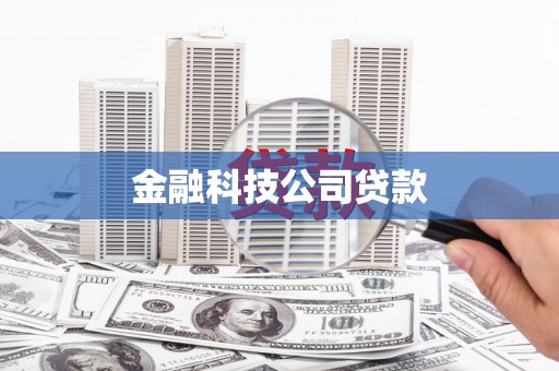 武义金融科技公司贷款