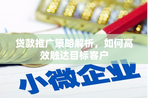 武义贷款推广策略解析，如何高效触达目标客户