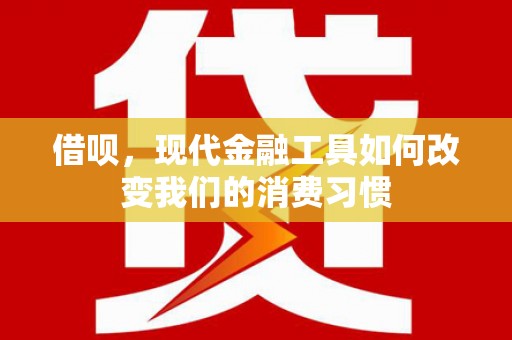 武义借呗，现代金融工具如何改变我们的消费习惯