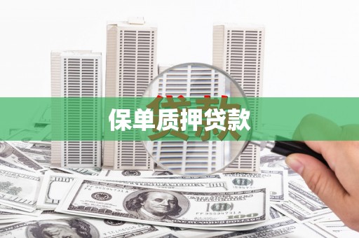 武义保单质押贷款