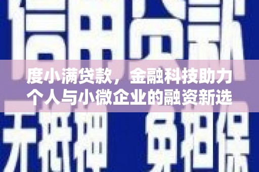 武义度小满贷款，金融科技助力个人与小微企业的融资新选择