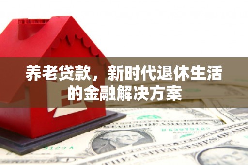 武义养老贷款，新时代退休生活的金融解决方案