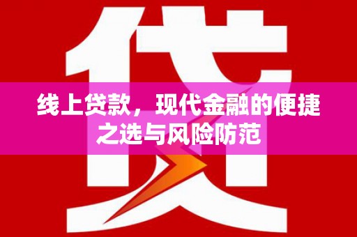 武义线上贷款，现代金融的便捷之选与风险防范
